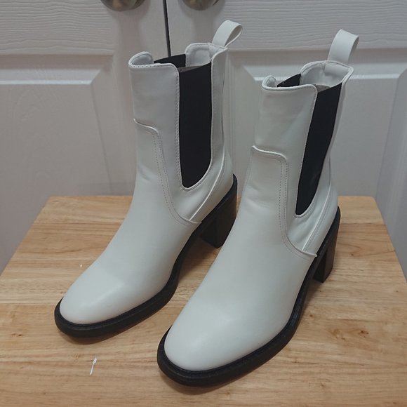 NIB Dream Pairs Diva Chunky Chelsea Platform Disco Heeled Booties 8.5 - Picture 2 of 6